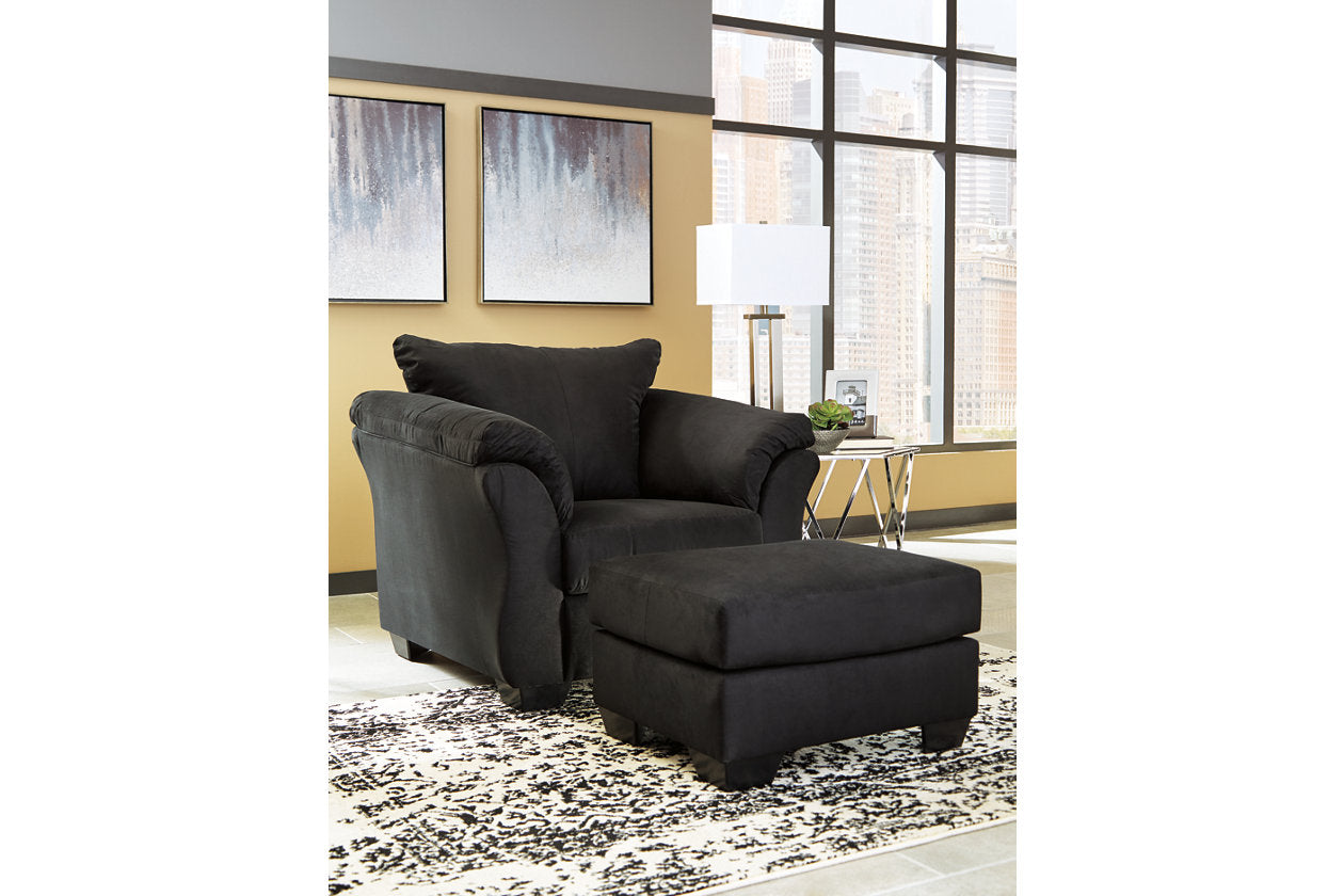 Darcy Black Ottoman - 7500814 - Bien Home Furniture & Electronics