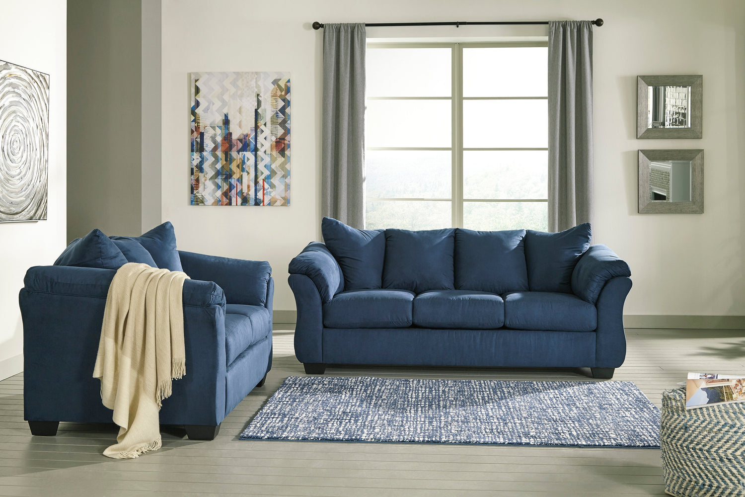 Darcy Blue Living Room Set - SET | 7500738 | 7500735 | 7500725 - Bien Home Furniture & Electronics