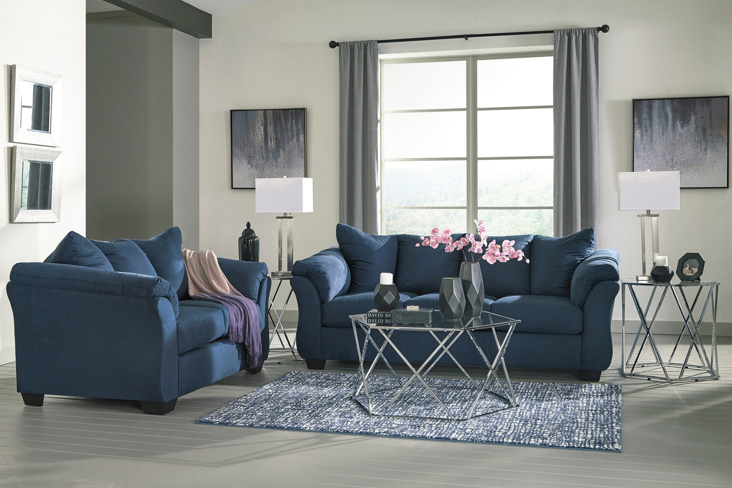 Darcy Blue Living Room Set - SET | 7500738 | 7500735 | 7500725 - Bien Home Furniture & Electronics
