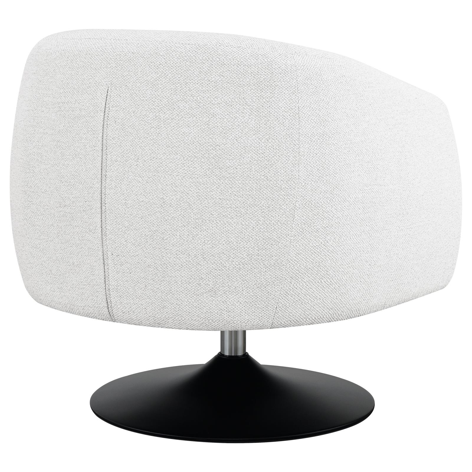 Dave Beige/Matte Black Upholstered Swivel Accent Chair - 905739 - Bien Home Furniture & Electronics