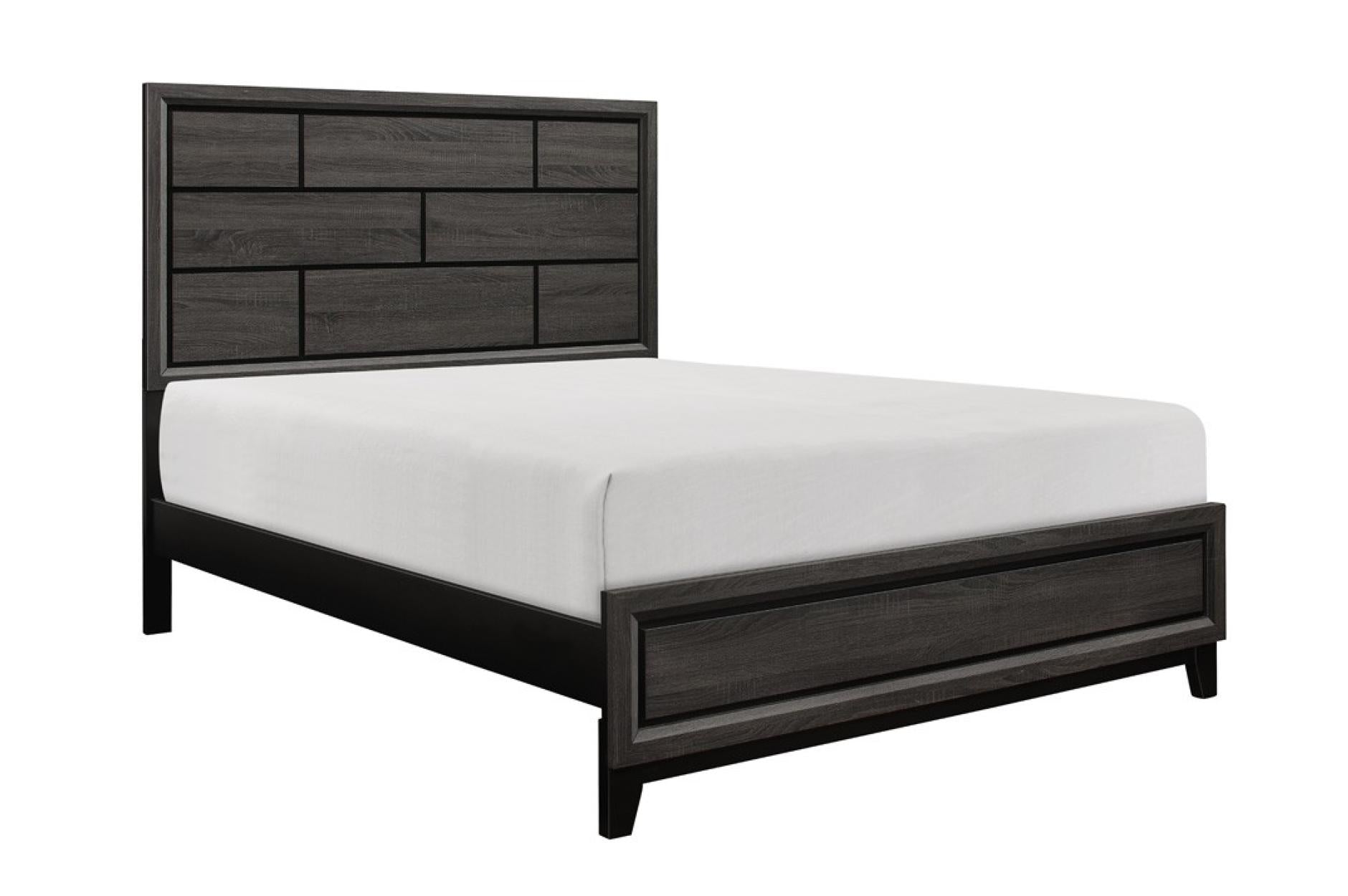 Davi Gray Panel Bedroom Set - SET | 1645K-1 | 1645-3 | 1645-5 | 1645-6 | 1645-4 | 1645-9 - Bien Home Furniture & Electronics