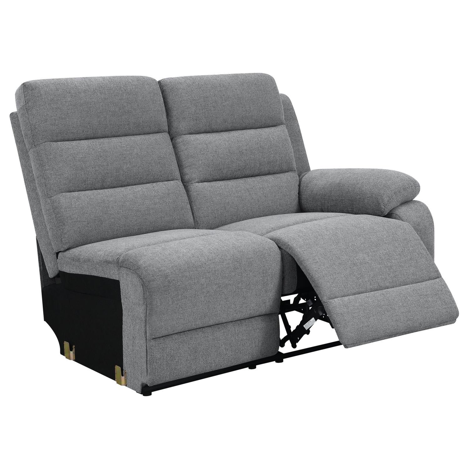 David 3-Piece Upholstered Motion Sectional with Pillow Arms Smoke - 609620 - Bien Home Furniture & Electronics