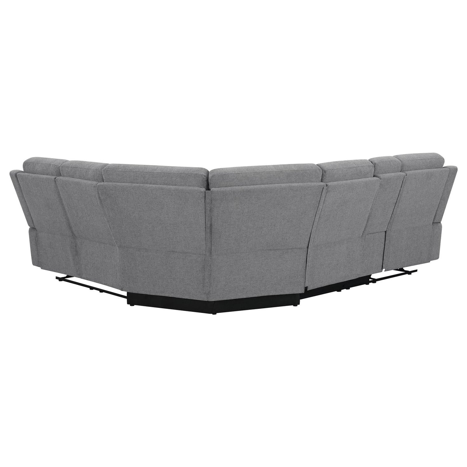 David 3-Piece Upholstered Motion Sectional with Pillow Arms Smoke - 609620 - Bien Home Furniture & Electronics