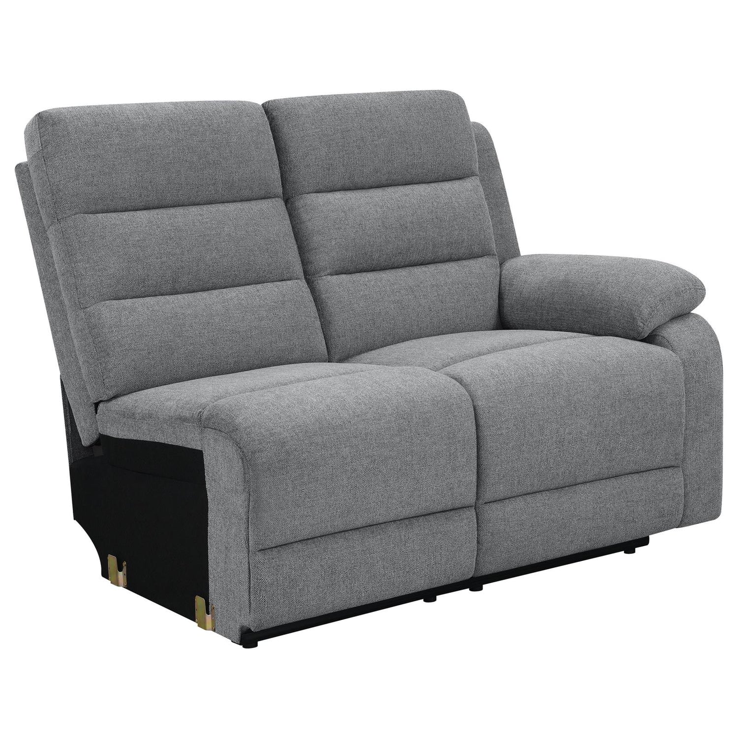 David 3-Piece Upholstered Motion Sectional with Pillow Arms Smoke - 609620 - Bien Home Furniture & Electronics