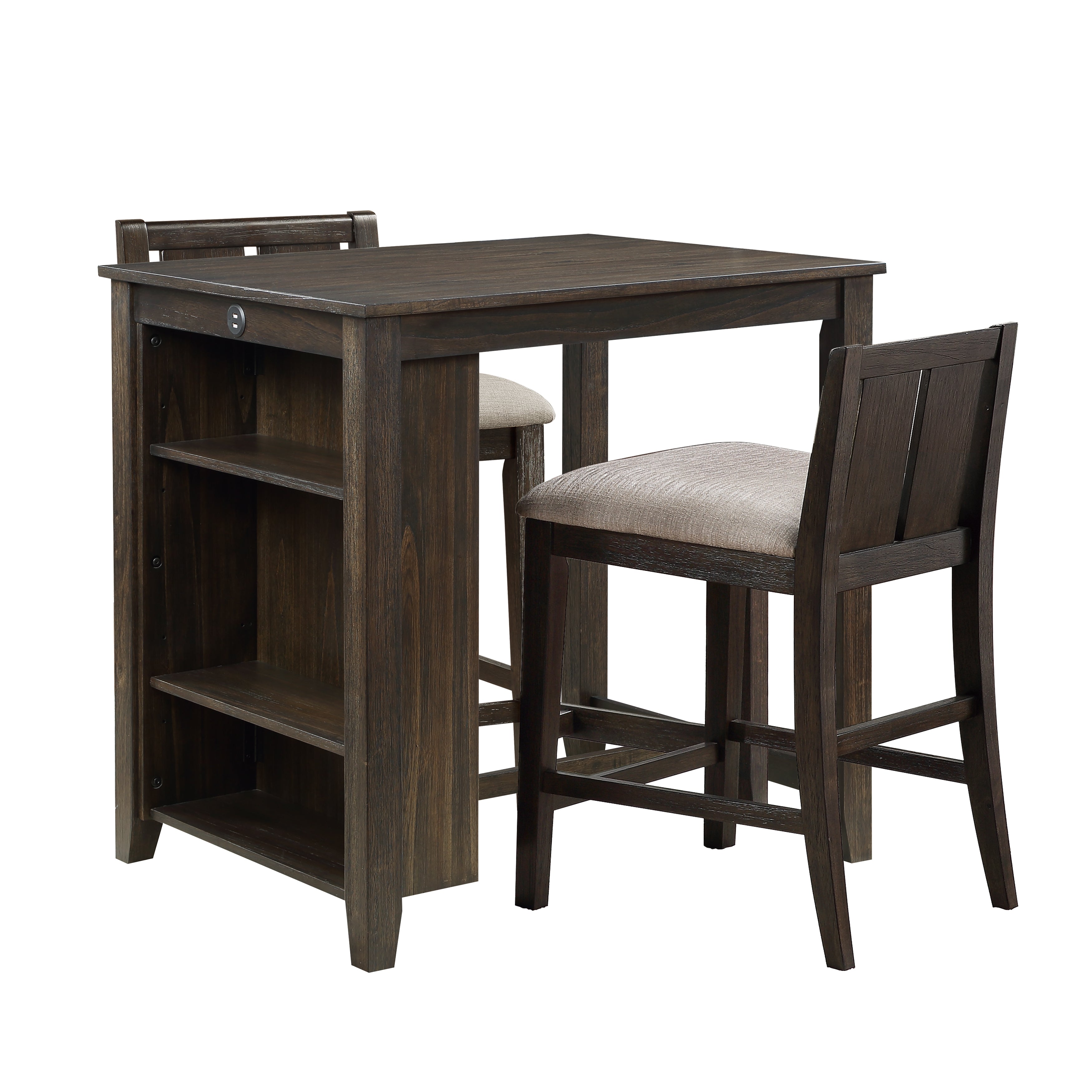 Daye Burnished Brown Cherry 3-Piece Counter Height Set - 5773DC-32 - Bien Home Furniture & Electronics