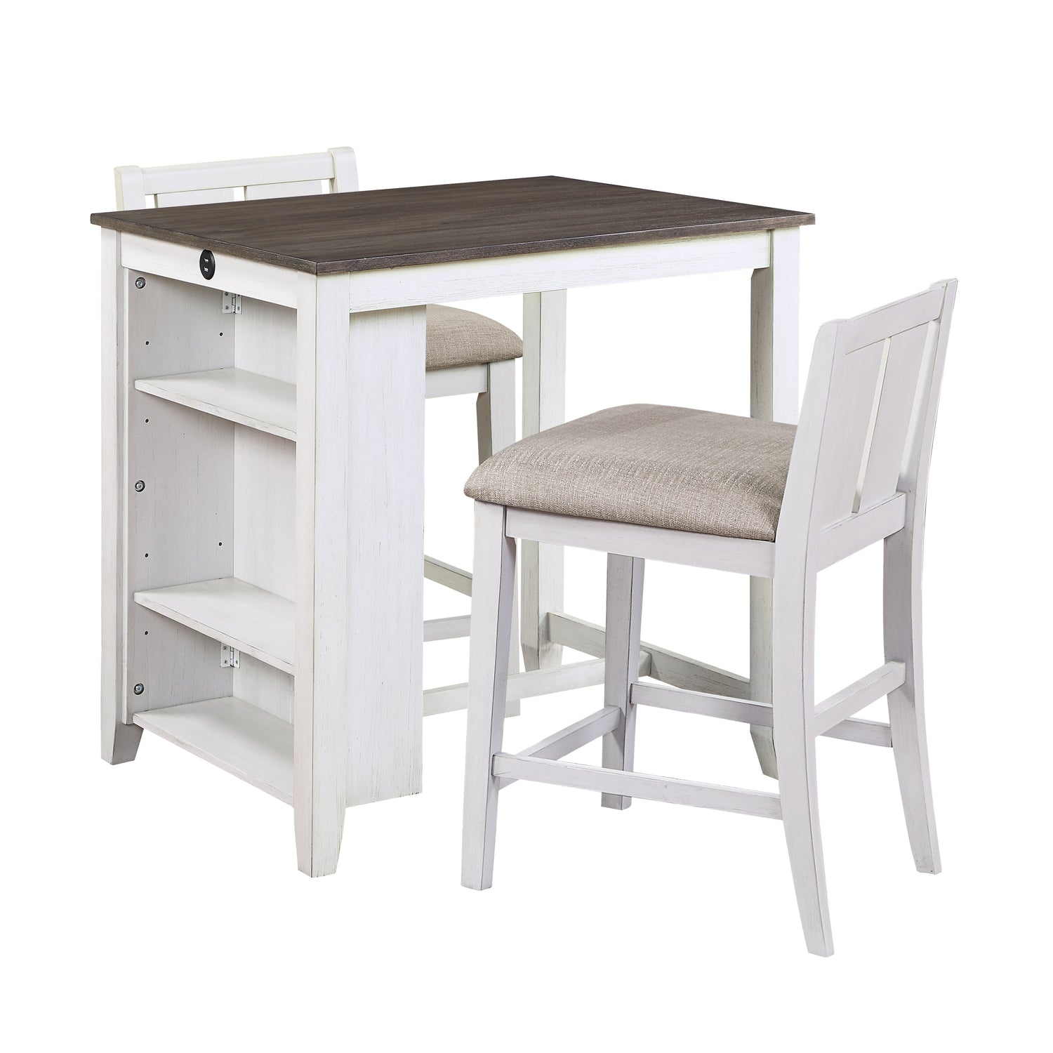 Daye White/Gray 3-Piece Counter Height Set - 5773WH-32 - Bien Home Furniture & Electronics