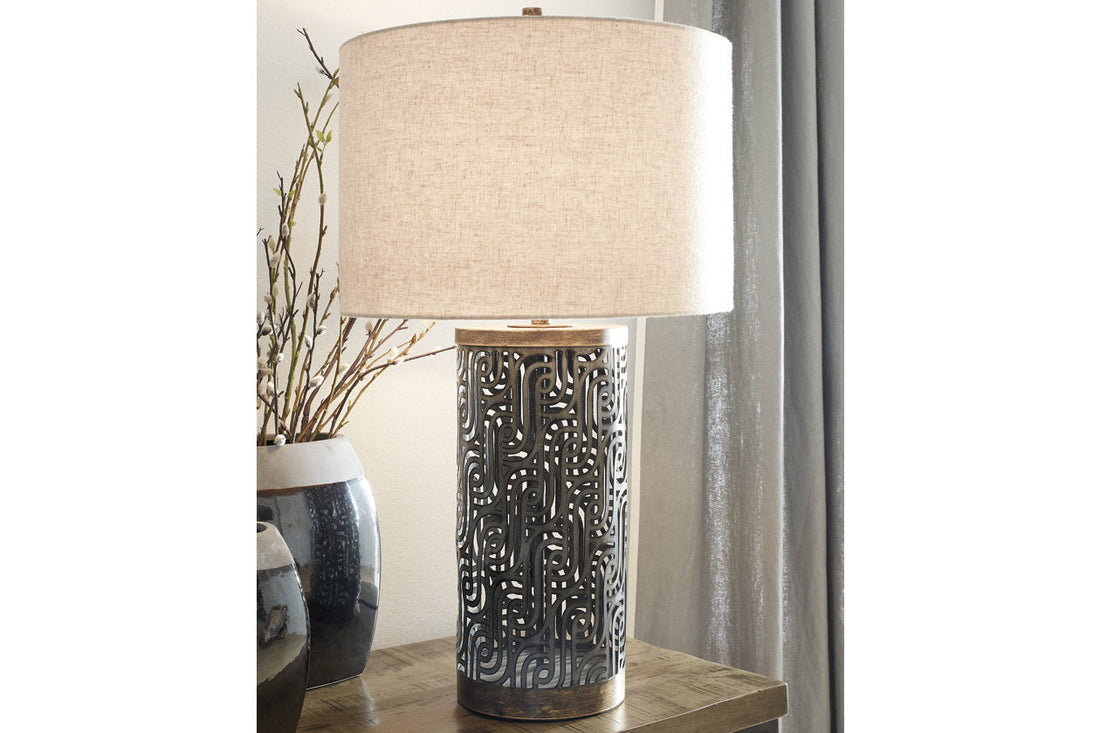 Dayo Gray/Gold Finish Table Lamp - L207364 - Bien Home Furniture &amp; Electronics