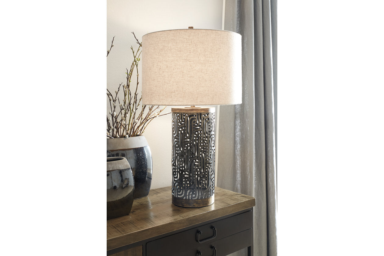 Dayo Gray/Gold Finish Table Lamp - L207364 - Bien Home Furniture &amp; Electronics