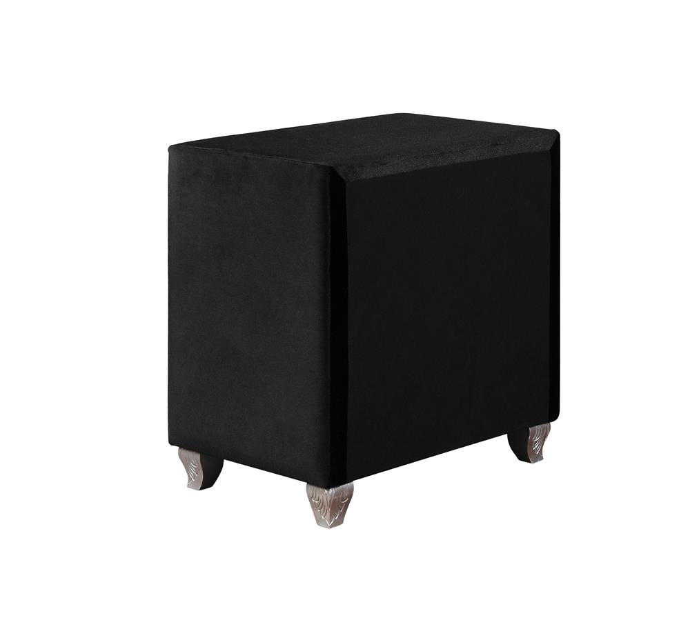 Deanna 2-Drawer Rectangular Nightstand Black - 206102 - Bien Home Furniture &amp; Electronics