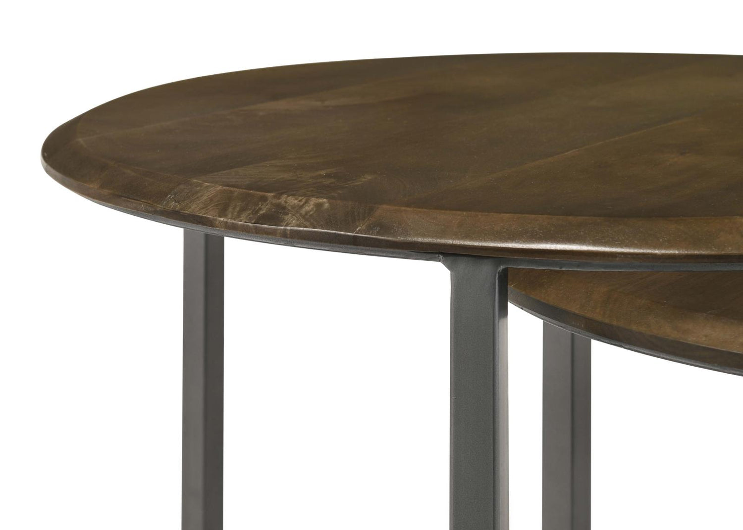 Deja 3-Piece Round Nesting Table Natural/Gunmetal - 935971 - Bien Home Furniture & Electronics