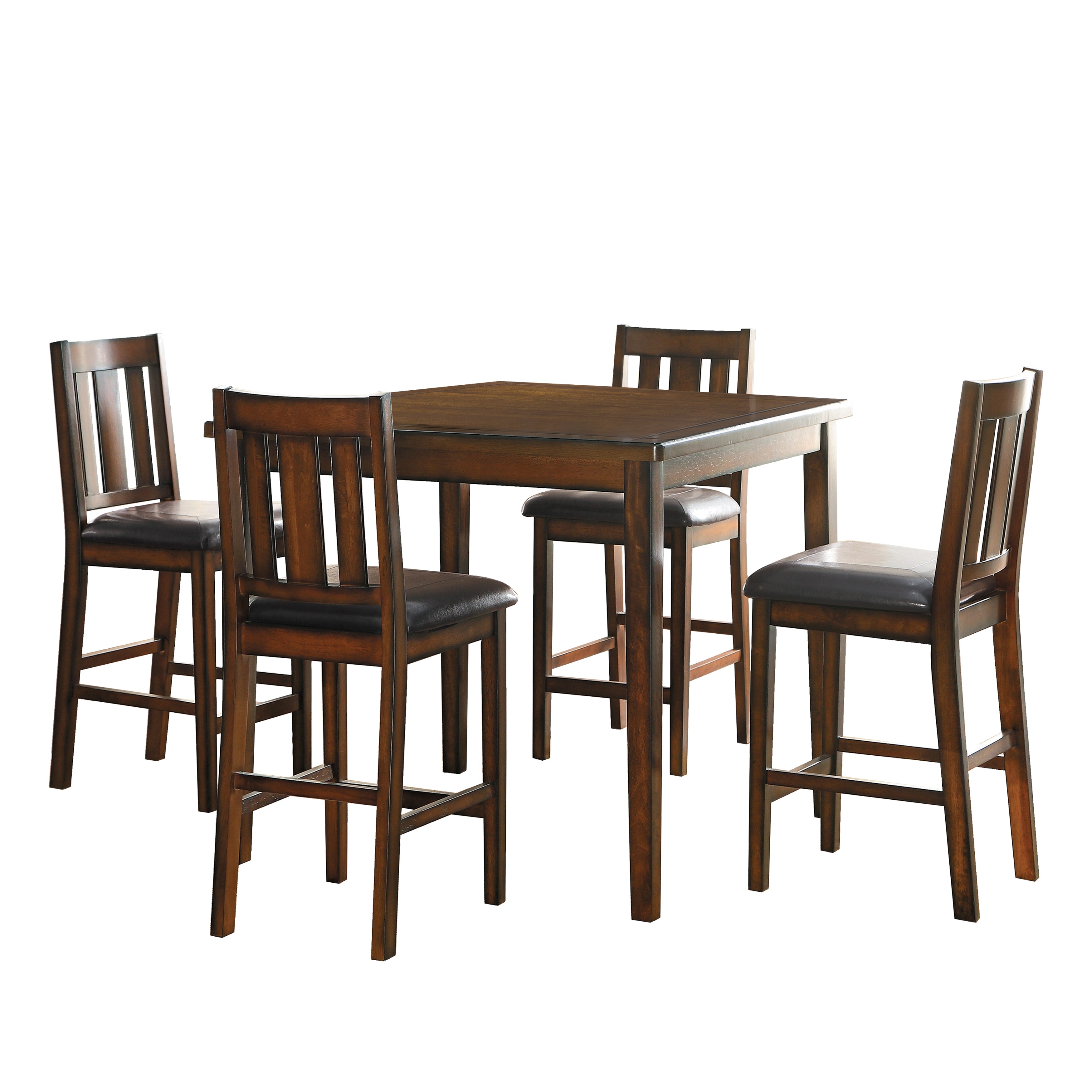 Delmar Burnished Brown 5-Piece Counter Height Set - 5511-36 - Bien Home Furniture & Electronics