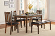 Delmar Burnished Brown 6-Piece Dining Set - 5511 - Bien Home Furniture & Electronics