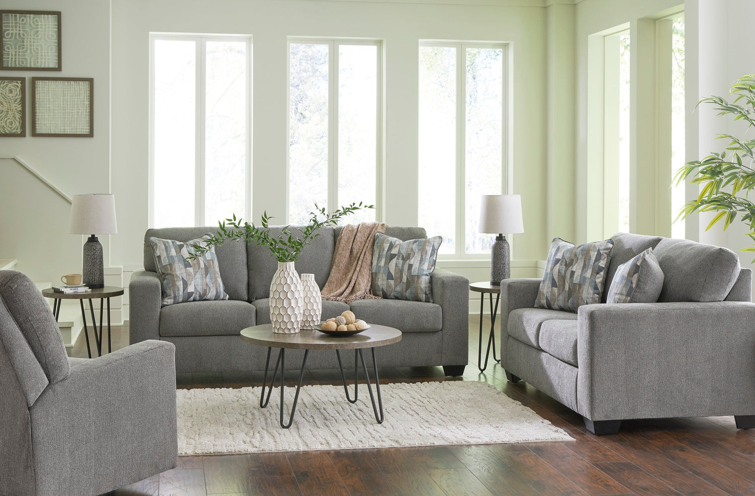 Deltona Graphite Living Room Set - SET | 5120538 | 5120535 - Bien Home Furniture &amp; Electronics