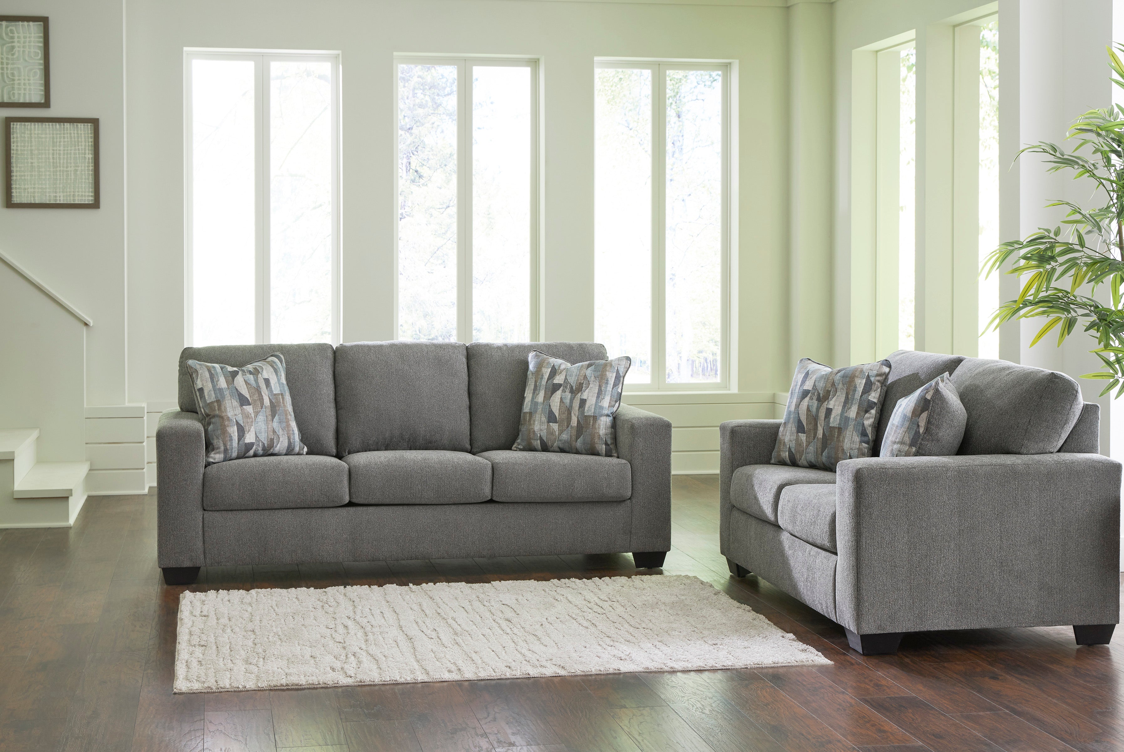 Deltona Graphite Living Room Set - SET | 5120538 | 5120535 - Bien Home Furniture &amp; Electronics