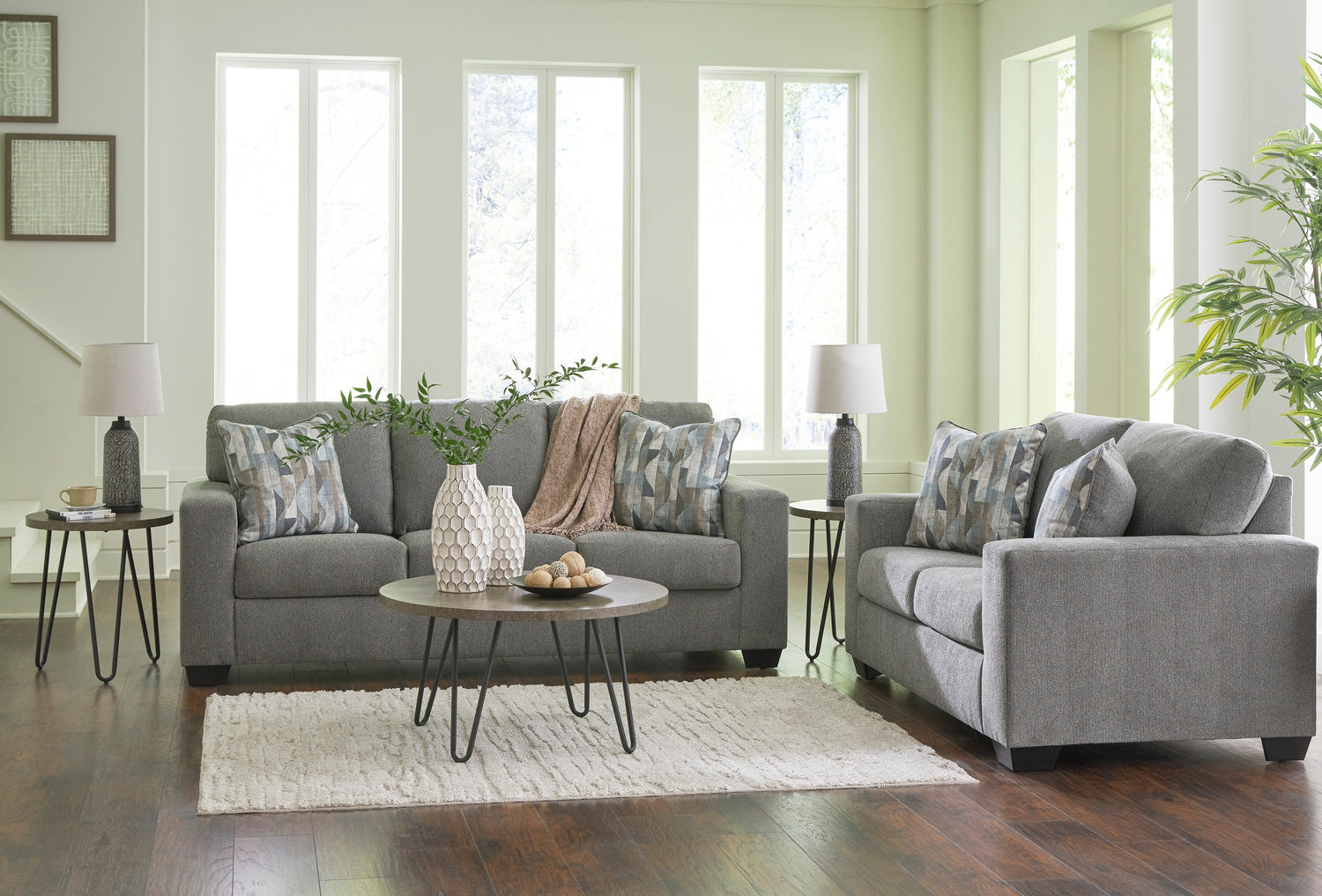 Deltona Graphite Living Room Set - SET | 5120538 | 5120535 - Bien Home Furniture &amp; Electronics