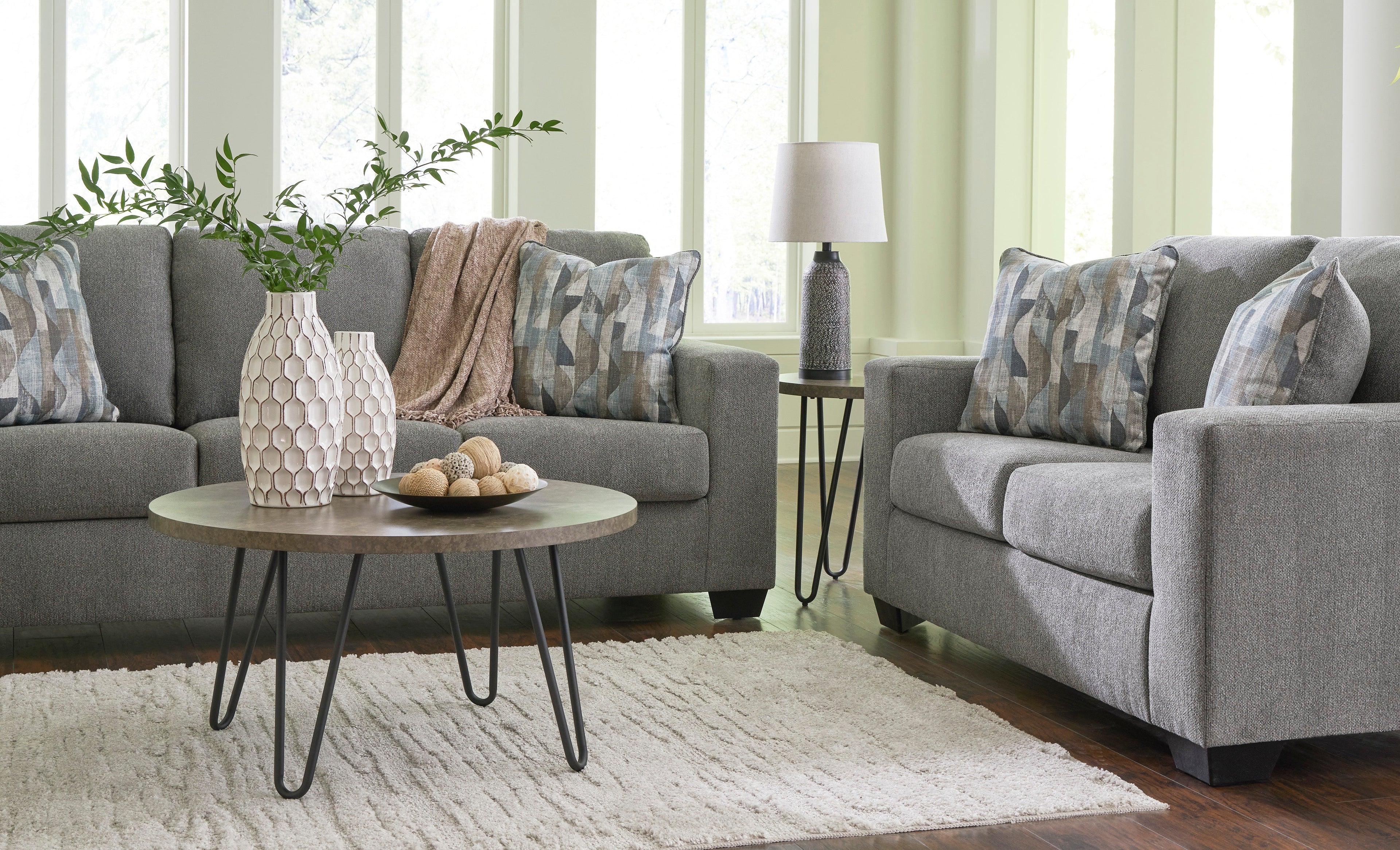 Deltona Graphite Living Room Set - SET | 5120538 | 5120535 - Bien Home Furniture &amp; Electronics