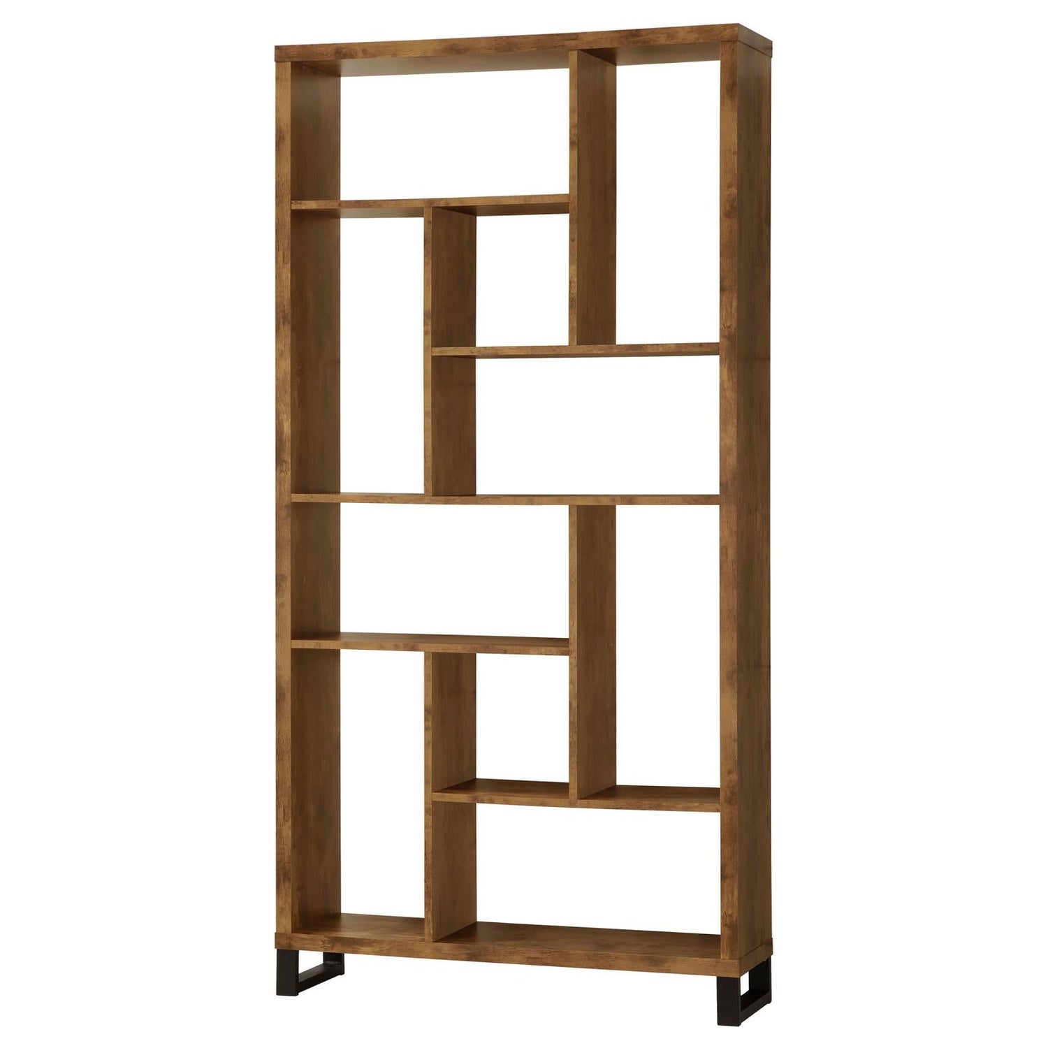 Delwin Antique Nutmeg 10-Shelf Bookcase - 801236 - Bien Home Furniture & Electronics