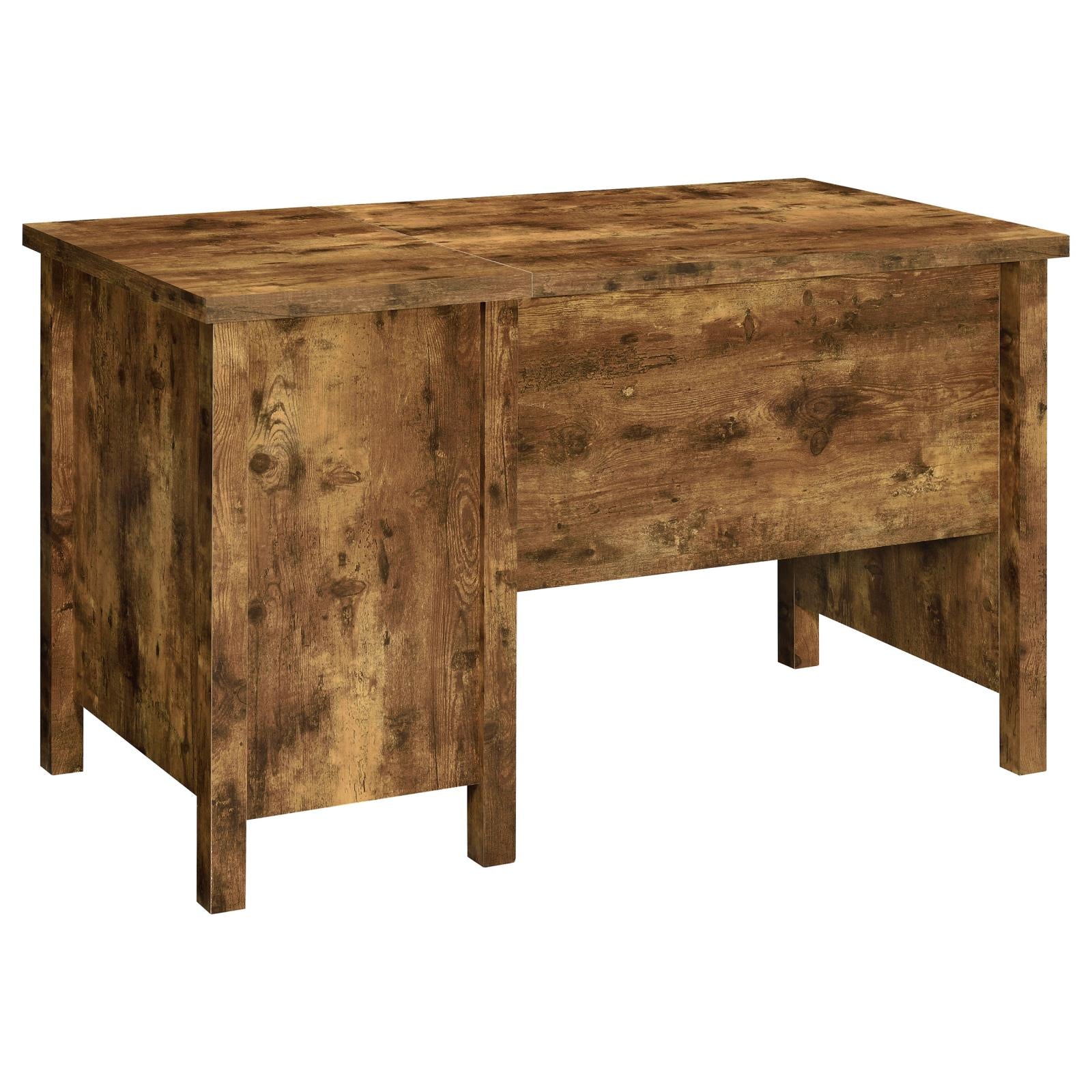 Delwin Antique Nutmeg Lift Top Office Desk with File Cabinet - 881240 - Bien Home Furniture & Electronics