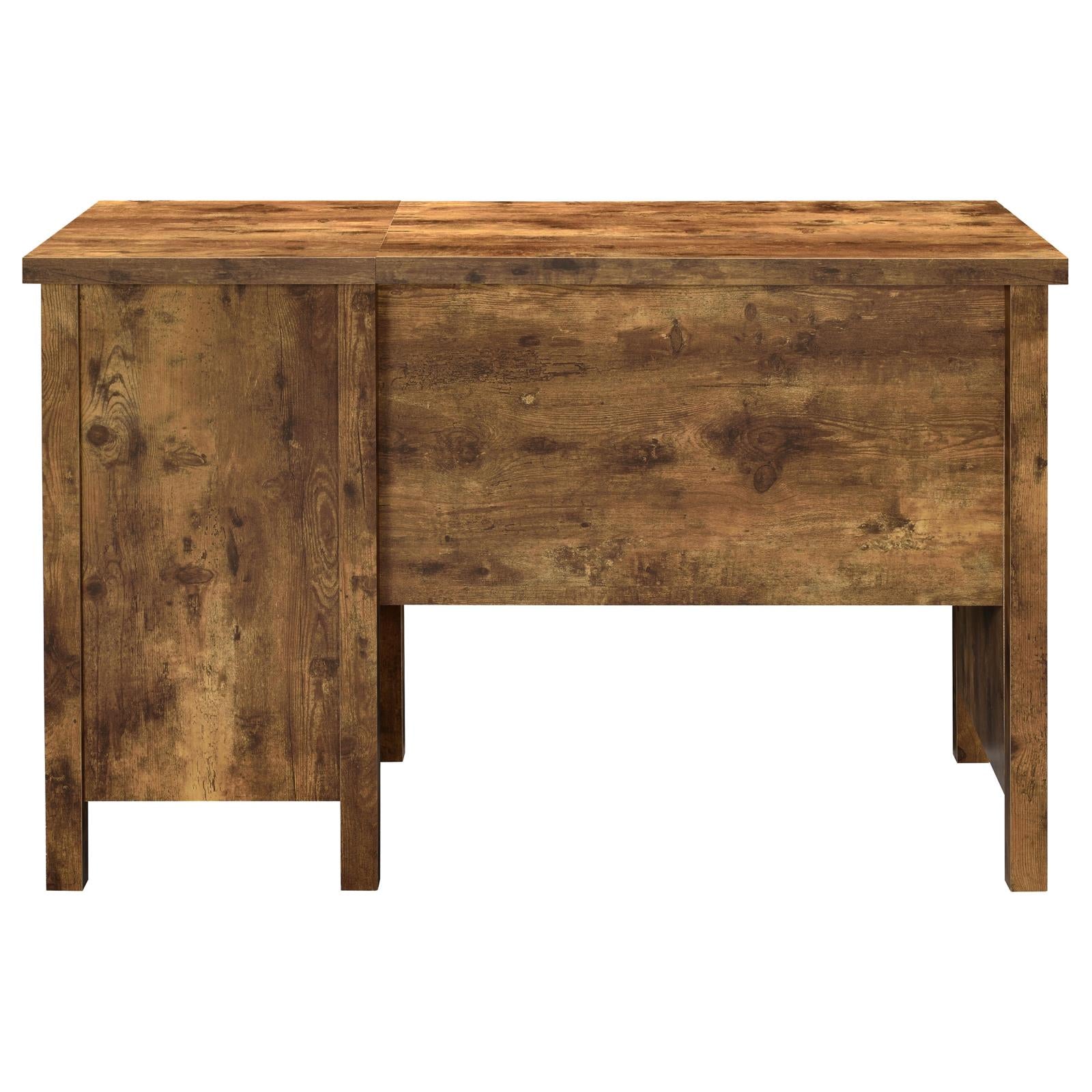 Delwin Antique Nutmeg Lift Top Office Desk with File Cabinet - 881240 - Bien Home Furniture & Electronics