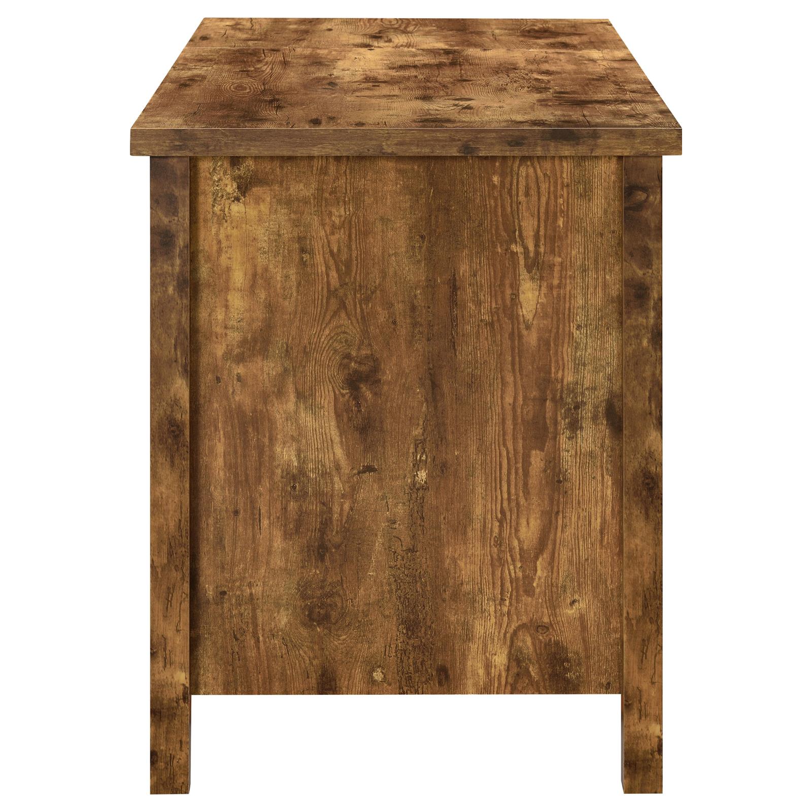 Delwin Antique Nutmeg Lift Top Office Desk with File Cabinet - 881240 - Bien Home Furniture & Electronics