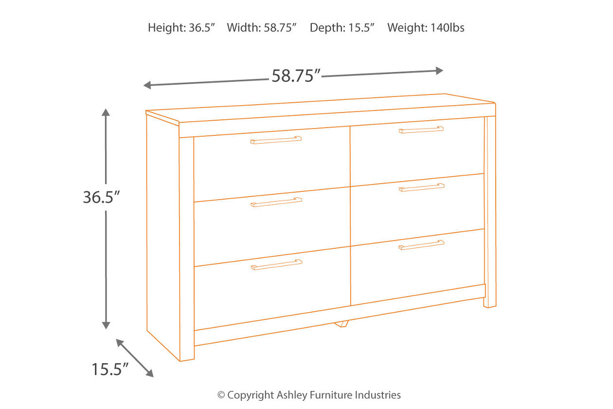 Derekson Multi Gray Dresser - B200-31 - Bien Home Furniture & Electronics