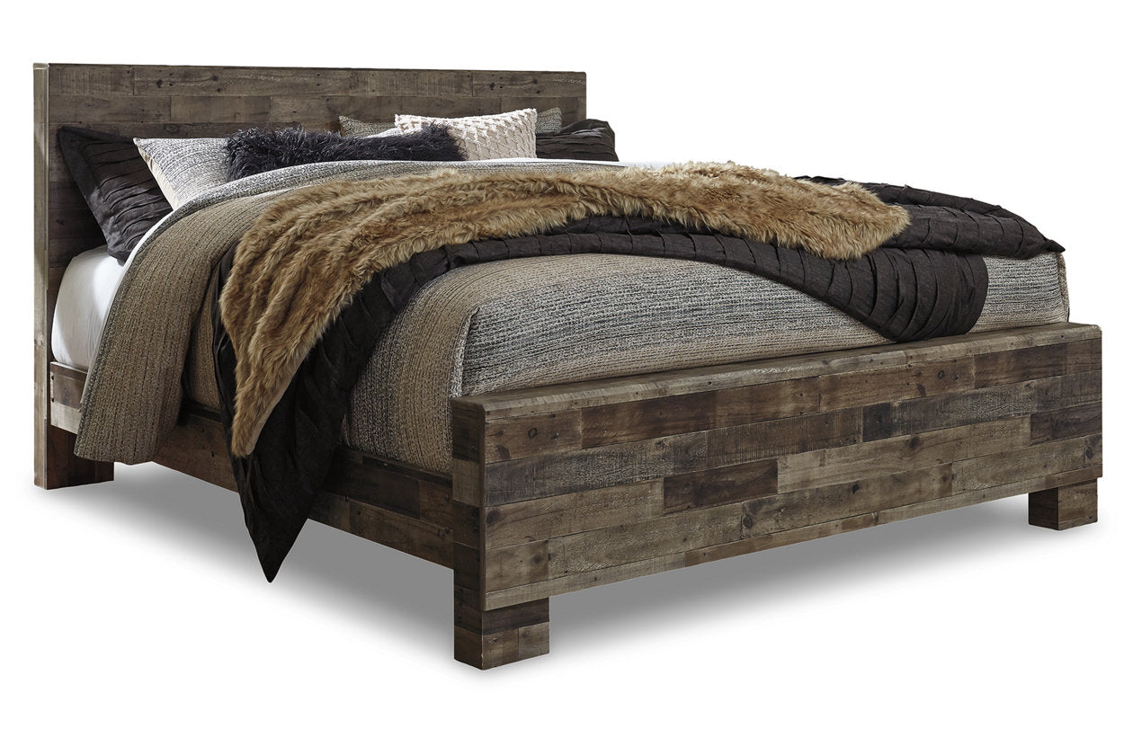 Derekson Multi Gray King Panel Bed - SET | B200-56 | B200-58 | B200-97 - Bien Home Furniture & Electronics