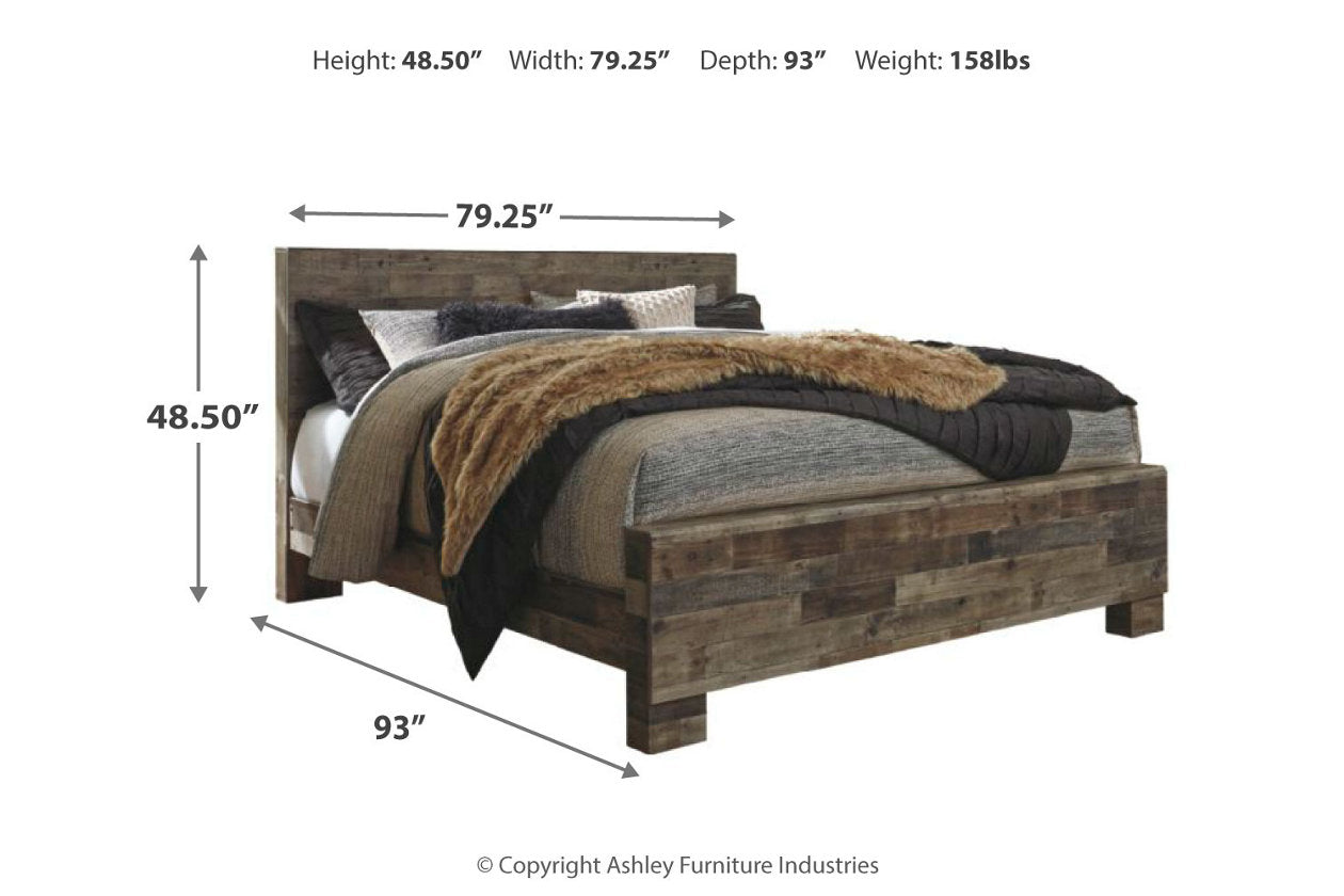 Derekson Multi Gray King Panel Bed - SET | B200-56 | B200-58 | B200-97 - Bien Home Furniture & Electronics
