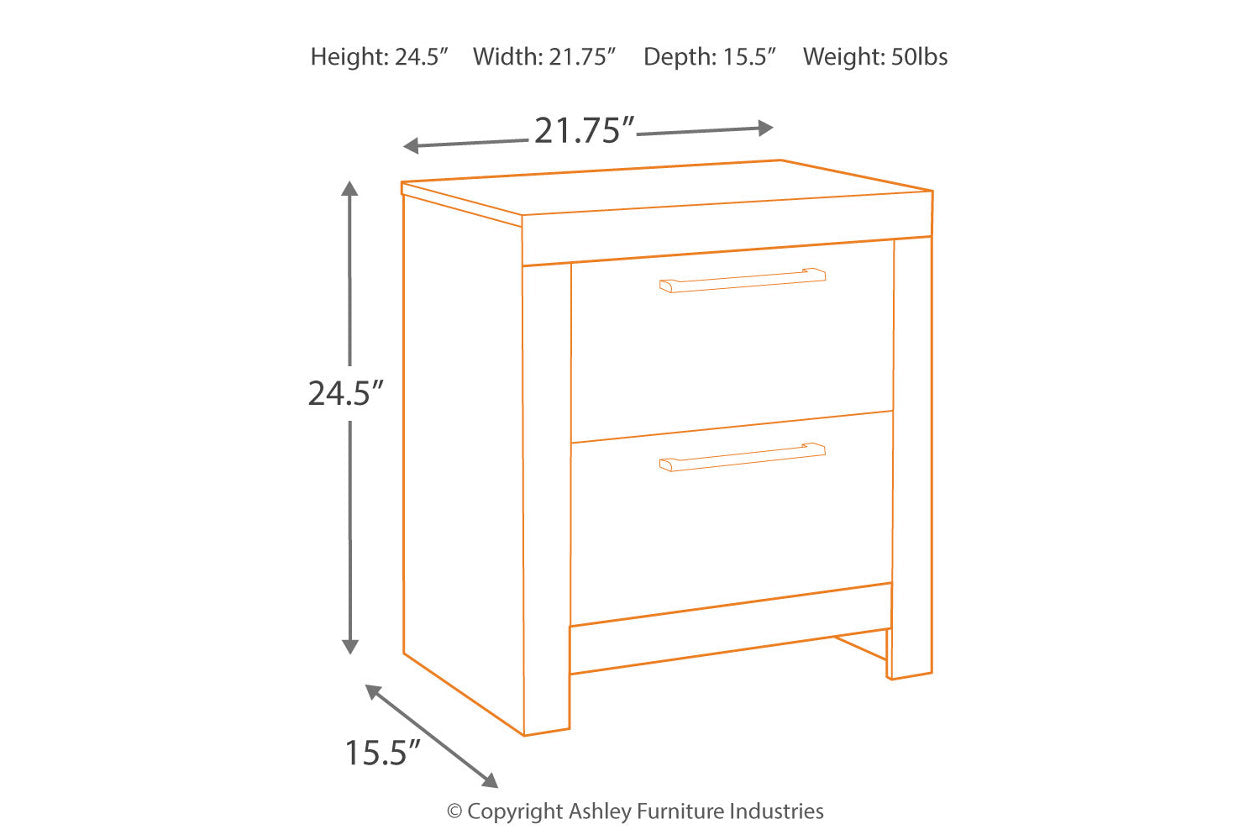 Derekson Multi Gray Nightstand - B200-92 - Bien Home Furniture & Electronics