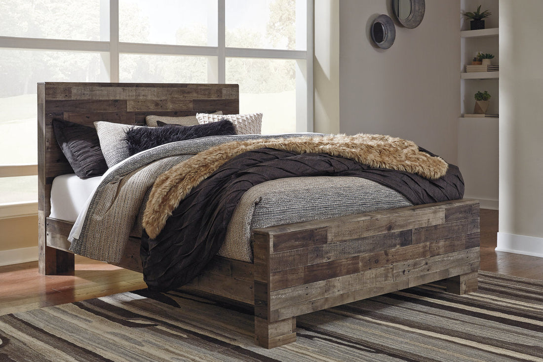 Derekson Multi Gray Queen Panel Bed - SET | B200-54 | B200-57 | B200-96 - Bien Home Furniture &amp; Electronics