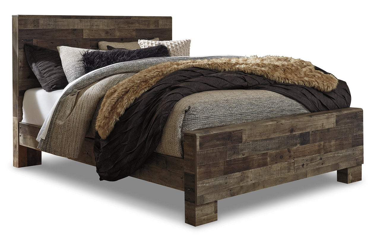Derekson Multi Gray Queen Panel Bed - SET | B200-54 | B200-57 | B200-96 - Bien Home Furniture & Electronics