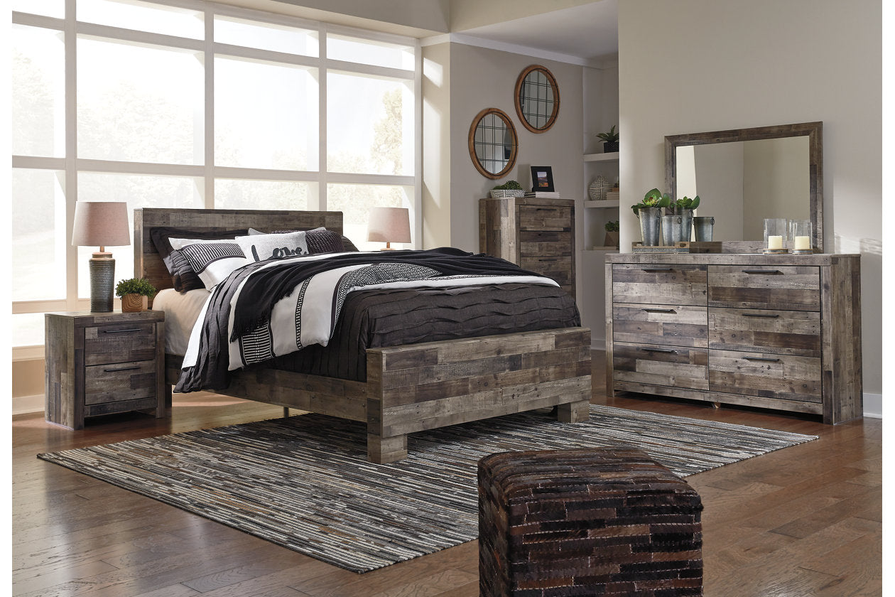 Derekson Multi Gray Queen Panel Bed - SET | B200-54 | B200-57 | B200-96 - Bien Home Furniture & Electronics