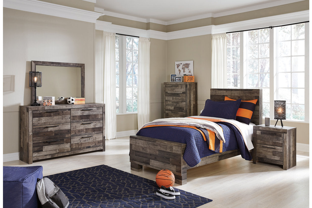 Derekson Multi Gray Twin Panel Bed - SET | B200-52 | B200-53 | B200-83 - Bien Home Furniture & Electronics