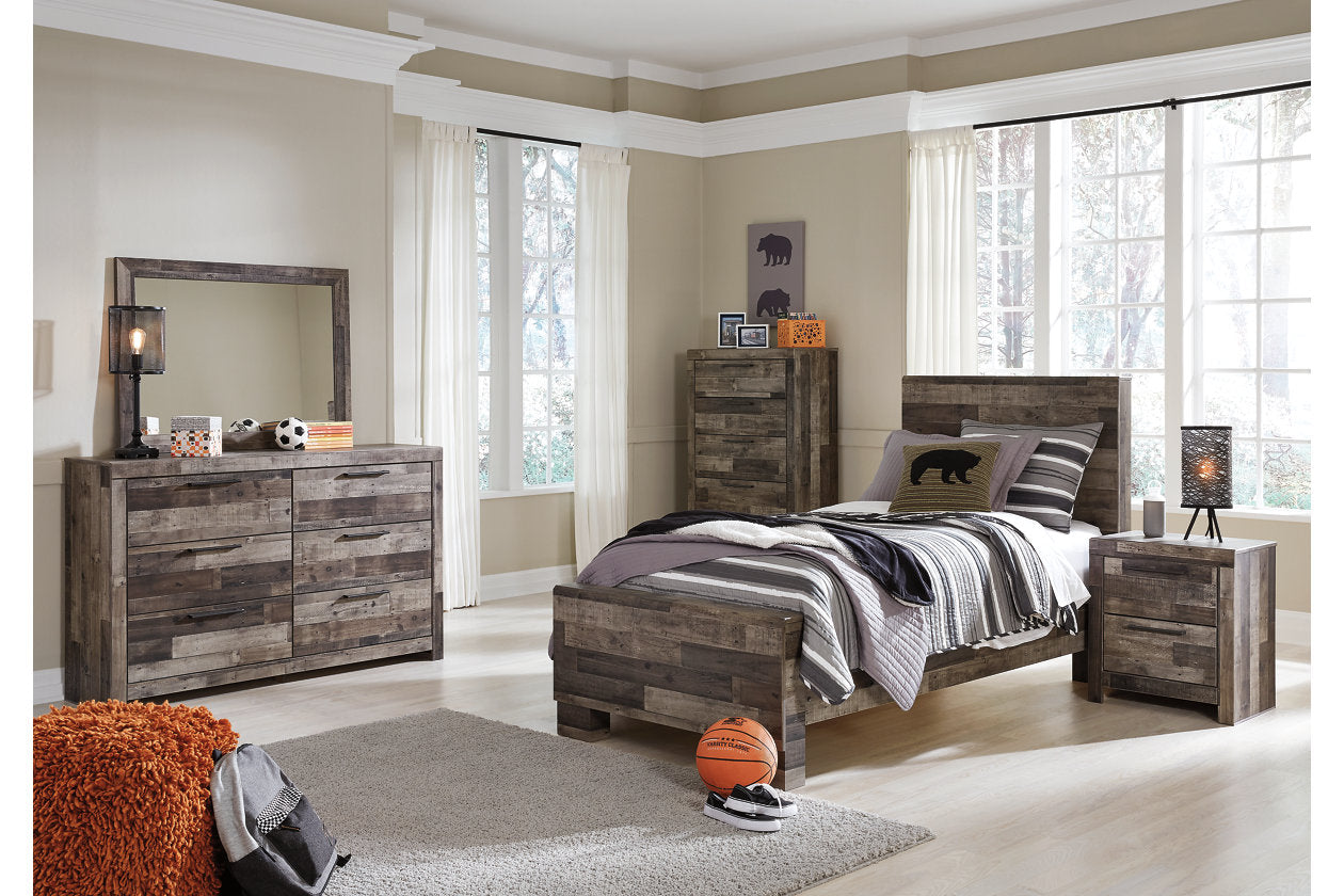 Derekson Multi Gray Twin Panel Bed - SET | B200-52 | B200-53 | B200-83 - Bien Home Furniture & Electronics