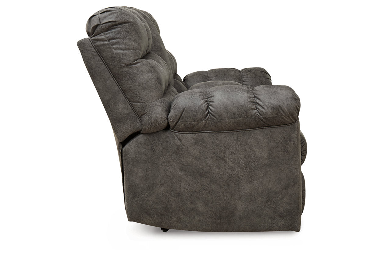 Derwin Concrete Reclining Loveseat with Console - 2840294 - Bien Home Furniture &amp; Electronics
