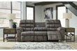 Derwin Concrete Reclining Sofa with Drop Down Table - 2840289 - Bien Home Furniture & Electronics