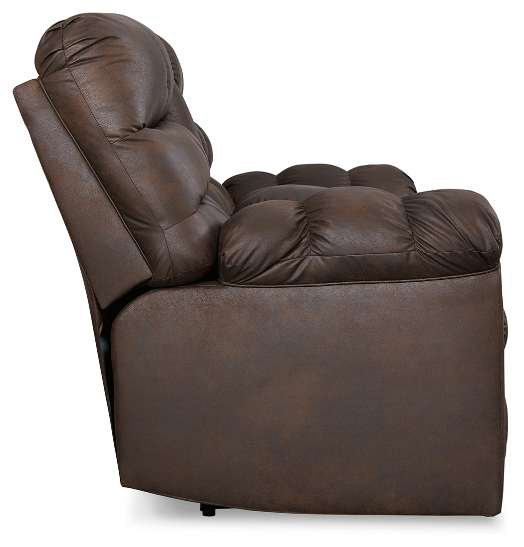 Derwin Nut Reclining Loveseat with Console - 2840194 - Bien Home Furniture &amp; Electronics