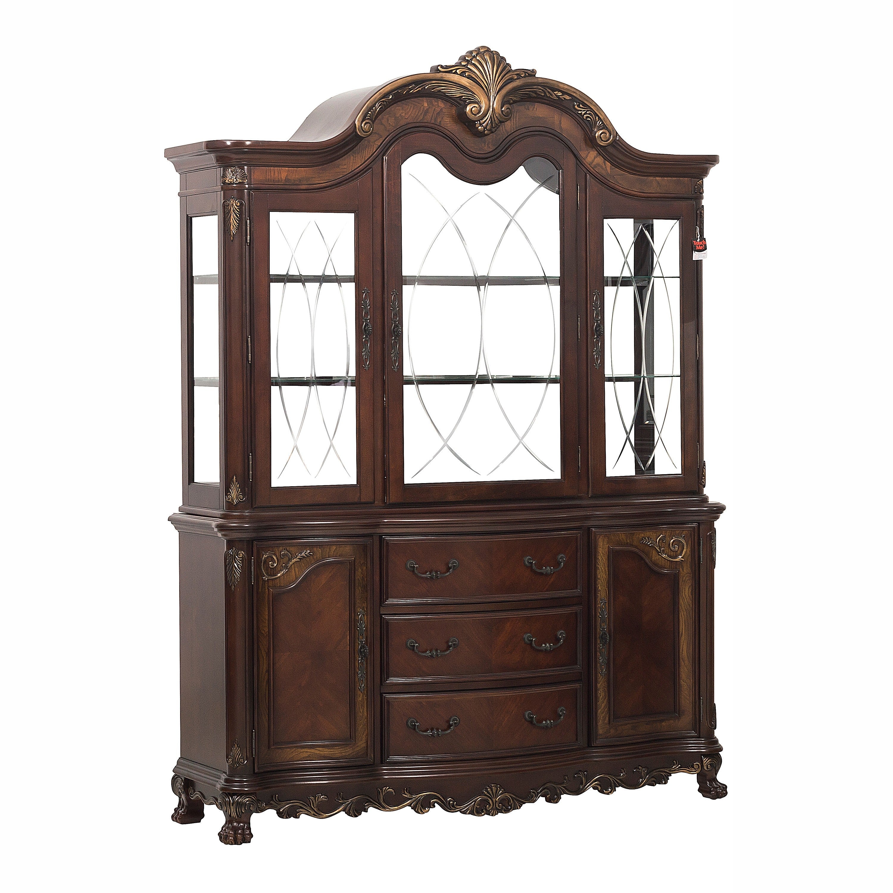 Deryn Park Cherry Buffet &amp; Hutch - SET | 2243-55 | 2243-50 - Bien Home Furniture &amp; Electronics