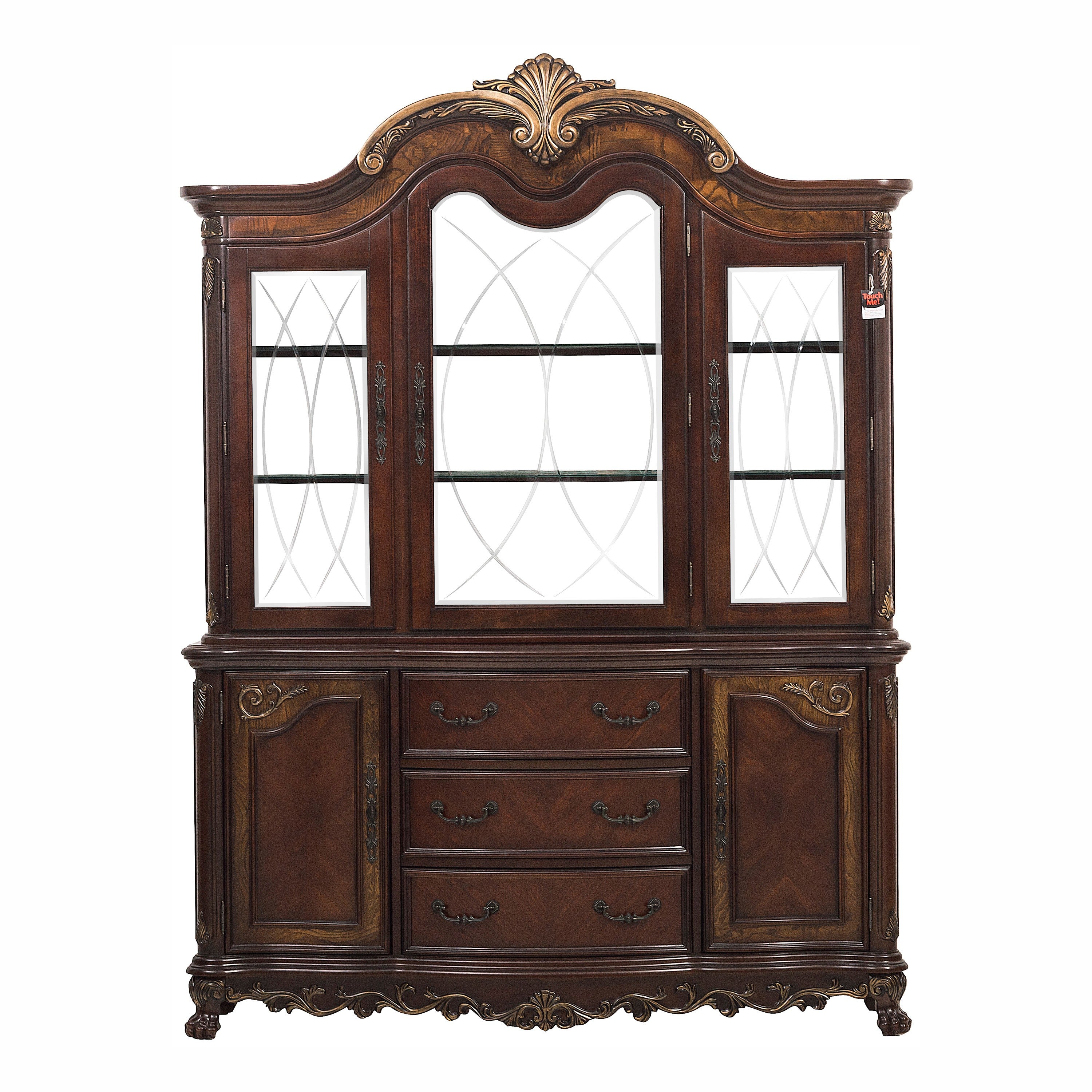 Deryn Park Cherry Buffet &amp; Hutch - SET | 2243-55 | 2243-50 - Bien Home Furniture &amp; Electronics