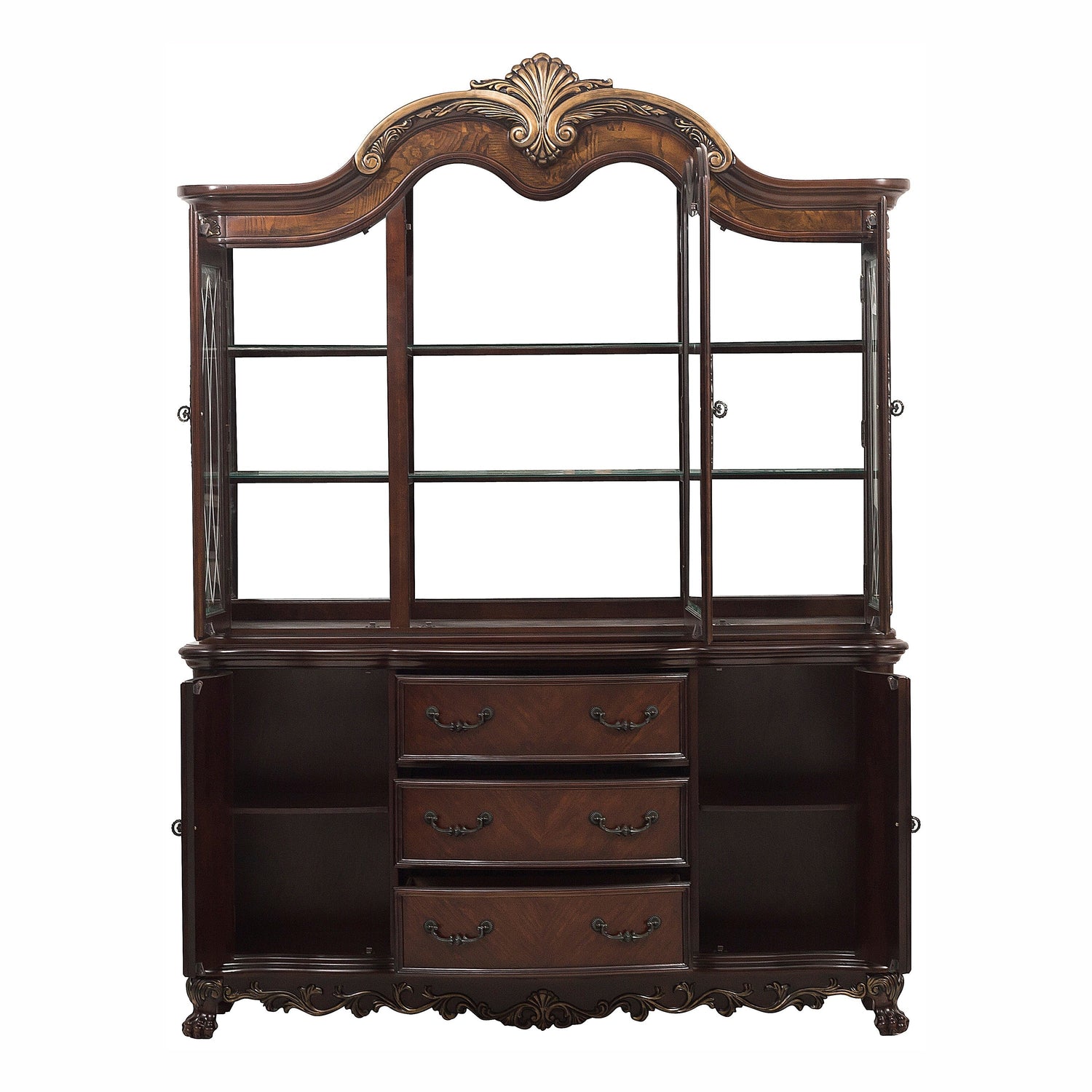 Deryn Park Cherry Buffet & Hutch - SET | 2243-55 | 2243-50 - Bien Home Furniture & Electronics