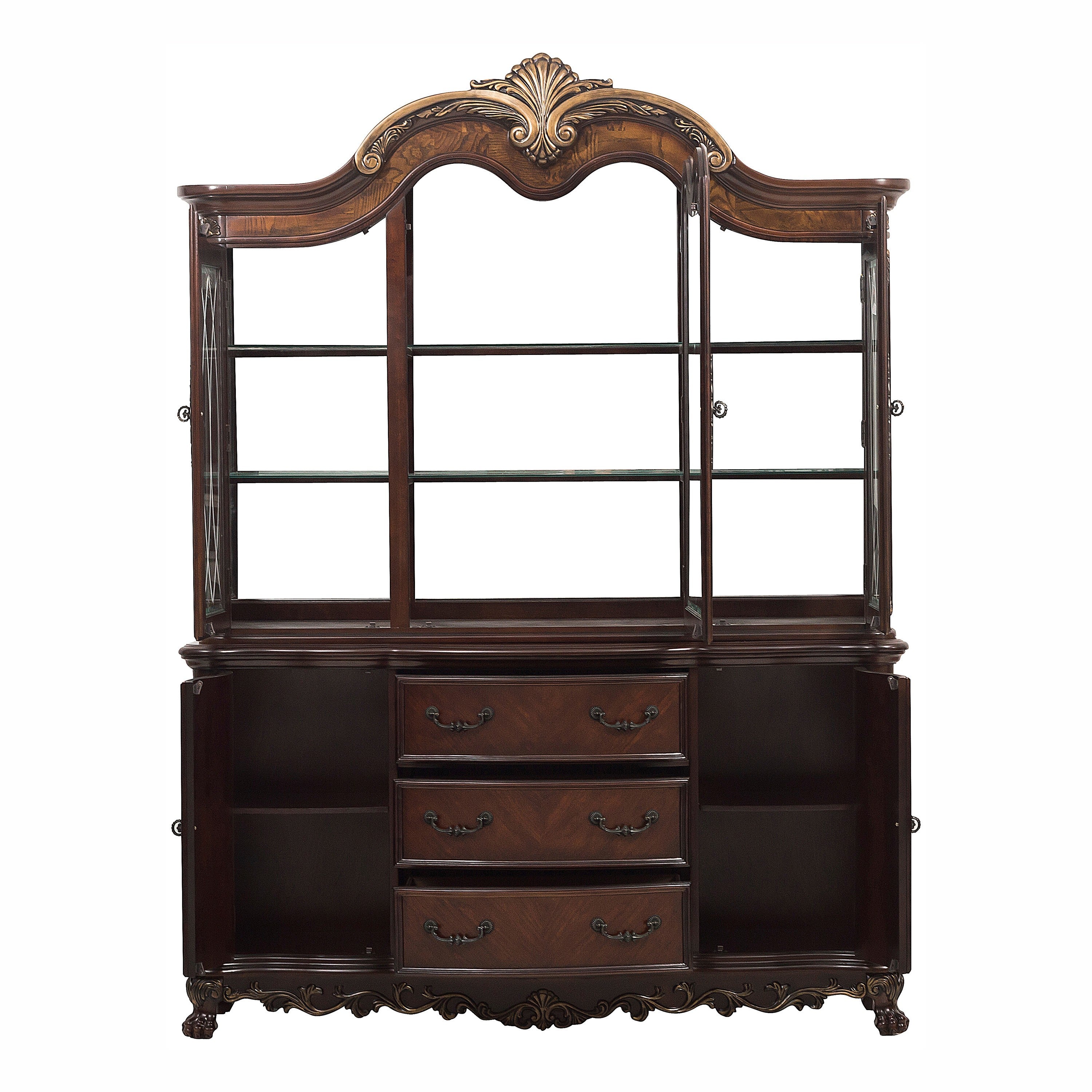 Deryn Park Cherry Buffet &amp; Hutch - SET | 2243-55 | 2243-50 - Bien Home Furniture &amp; Electronics