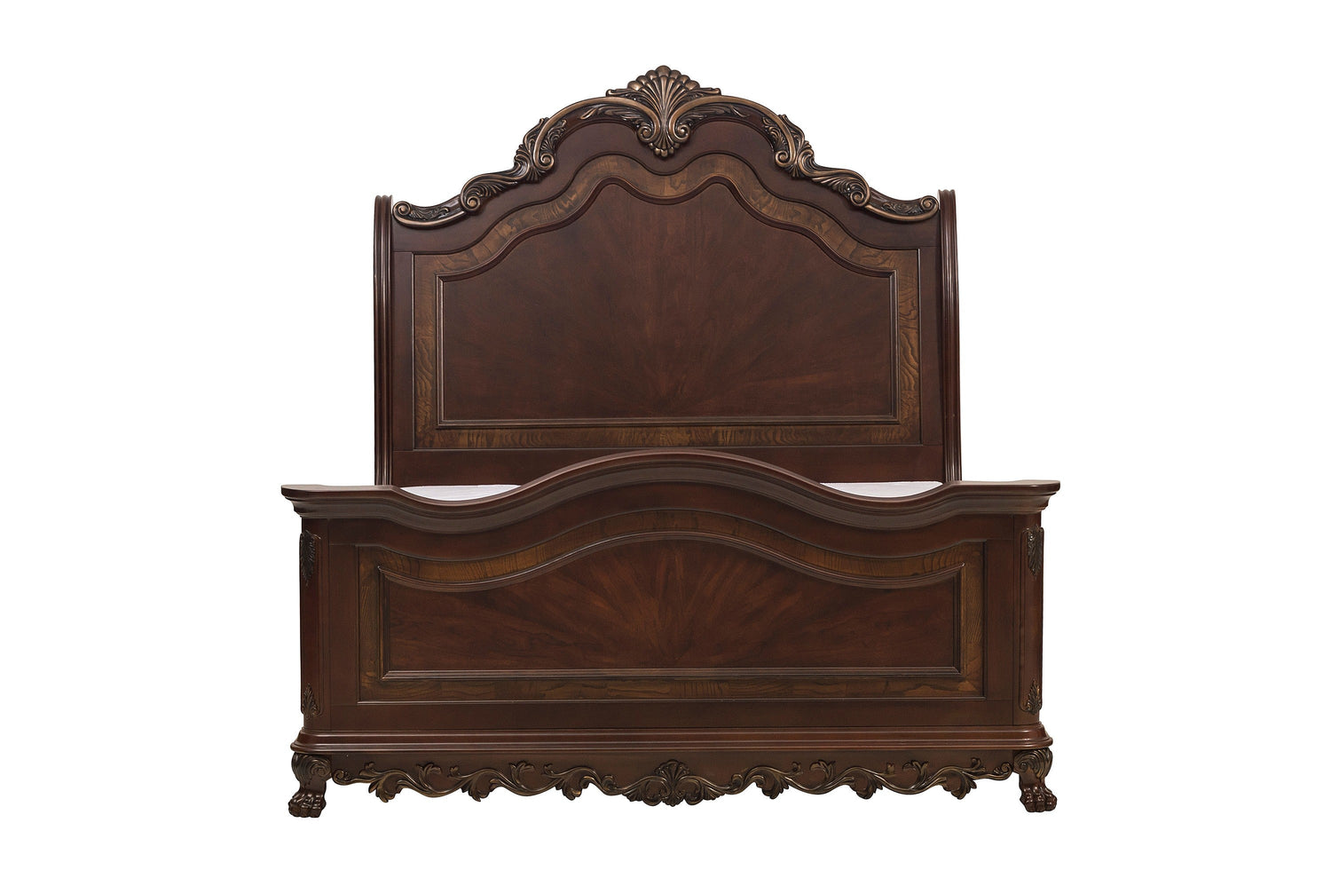 Deryn Park Cherry Sleigh Bedroom Set - SET | 2243SLK-1 | 2243SLK-2 | 2243SLK-3EK | 2243-5 | 2243-6 | 2243-4 | 2243-9 - Bien Home Furniture & Electronics
