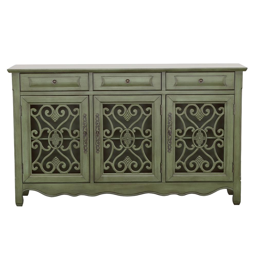 Deserie Antique Green 3-Door Accent Cabinet - 950357 - Bien Home Furniture & Electronics