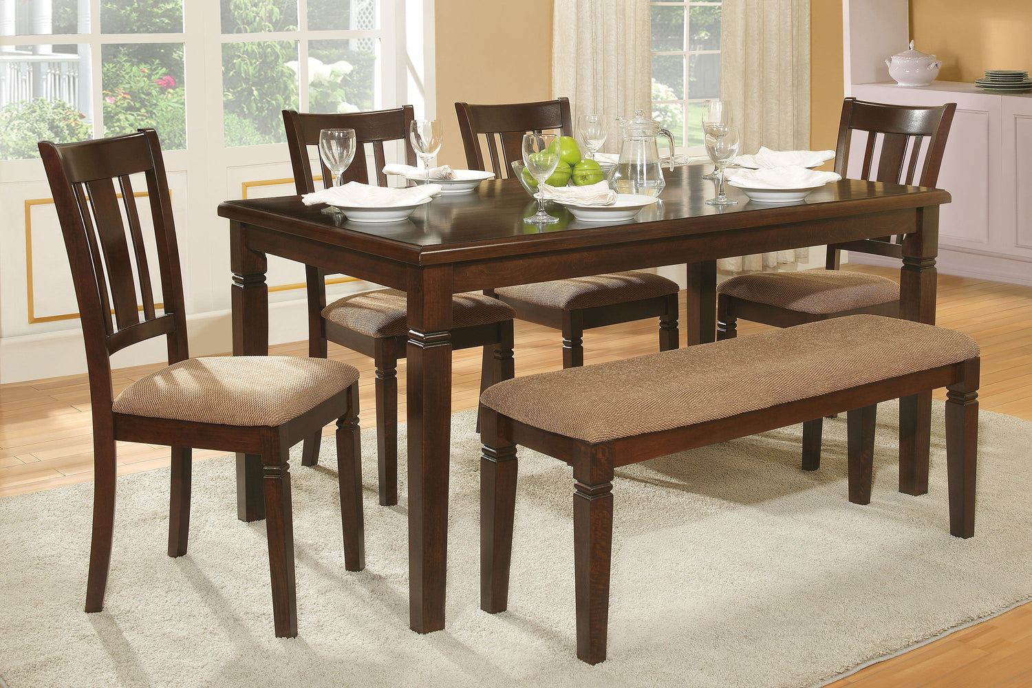 Devlin Espresso Dining Table - 2538-60 - Bien Home Furniture & Electronics