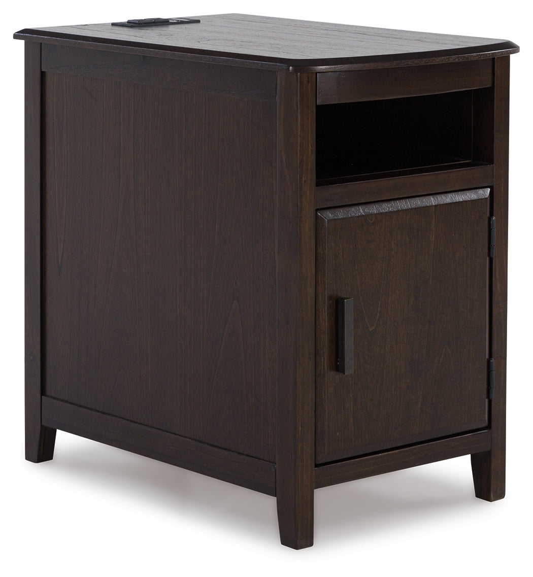 Devonsted Dark Brown Chairside End Table - T310-217 - Bien Home Furniture &amp; Electronics