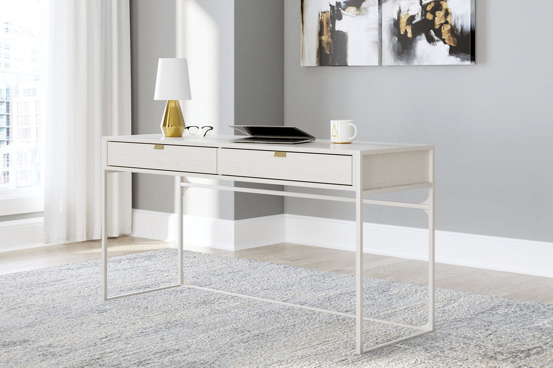 Deznee White Home Office Desk - H162-44 - Bien Home Furniture &amp; Electronics
