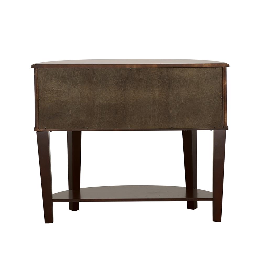 Diane Cappuccino 2-Drawer Demilune Shape Console Table - 950156 - Bien Home Furniture &amp; Electronics