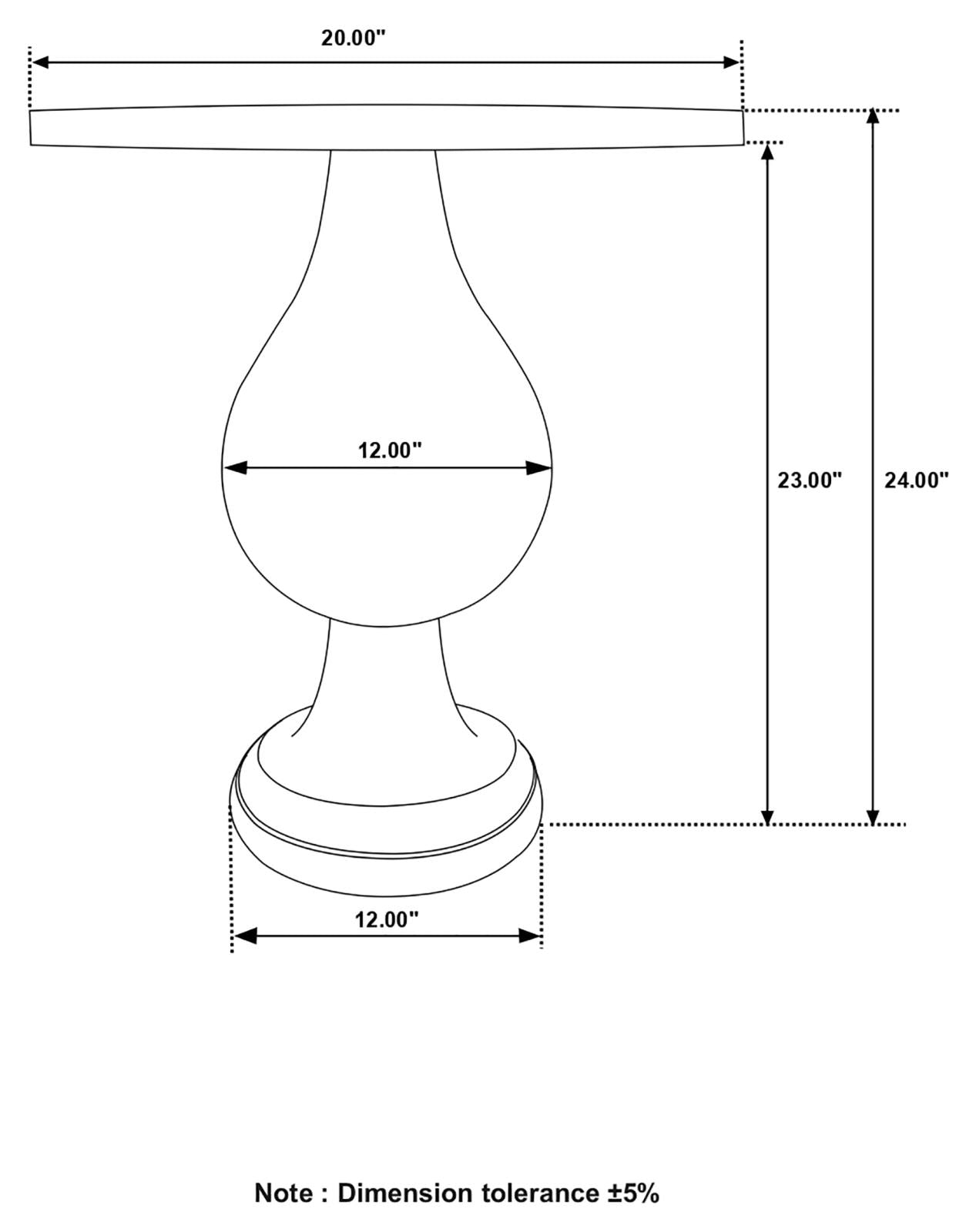 Dianella Round Pedestal Accent Table - 915107 - Bien Home Furniture & Electronics