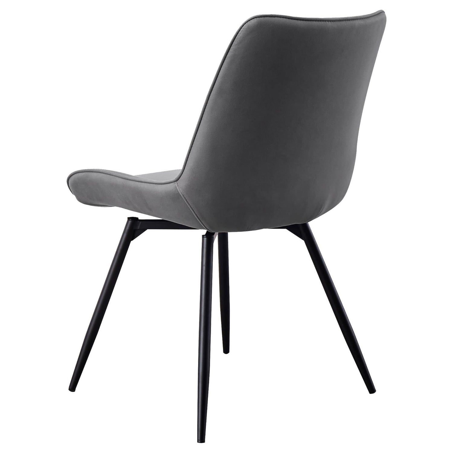 Diggs Gray/Gunmetal Upholstered Tufted Swivel Dining Chairs, Set of 2 - 193312 - Bien Home Furniture & Electronics