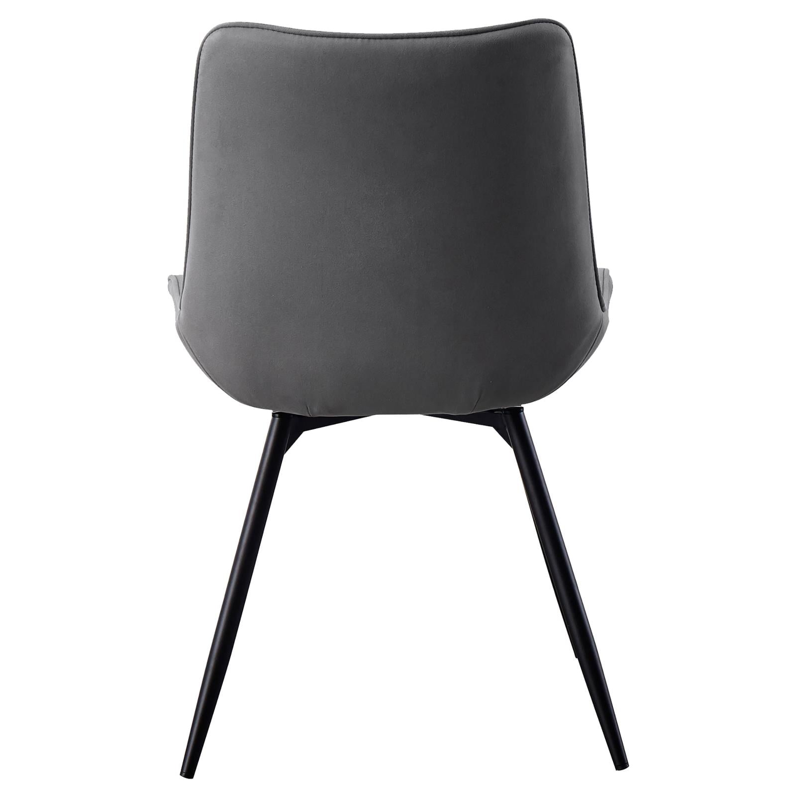 Diggs Gray/Gunmetal Upholstered Tufted Swivel Dining Chairs, Set of 2 - 193312 - Bien Home Furniture & Electronics