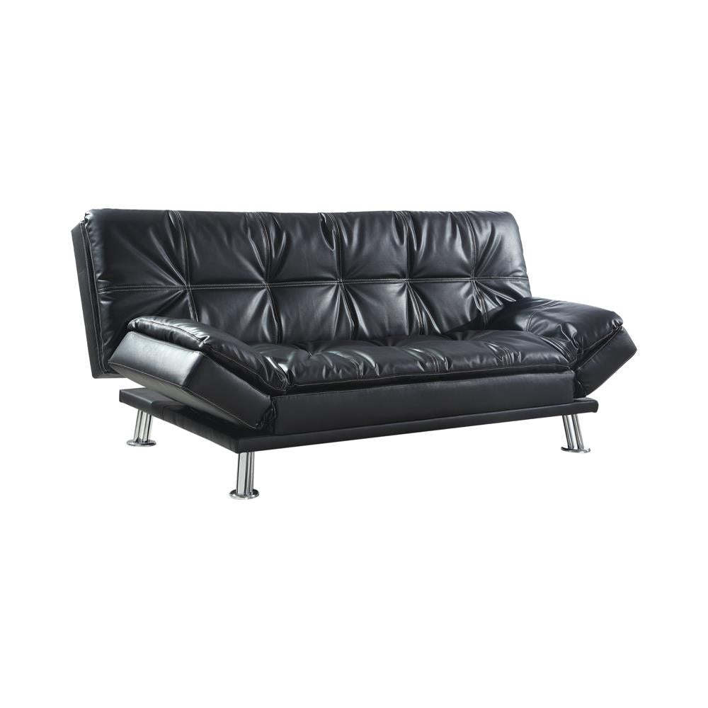 Dilleston Tufted Back Upholstered Sofa Bed Black - 300281 - Bien Home Furniture & Electronics